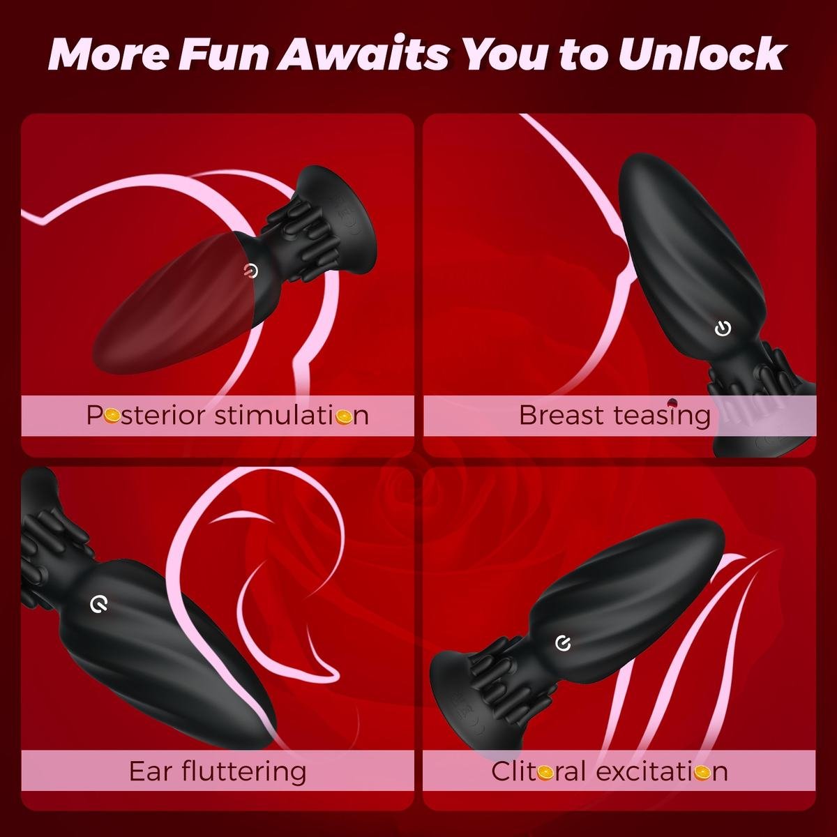 360 Rotating App-Controlled Anal Plug Massager with 10 Vibration Modes