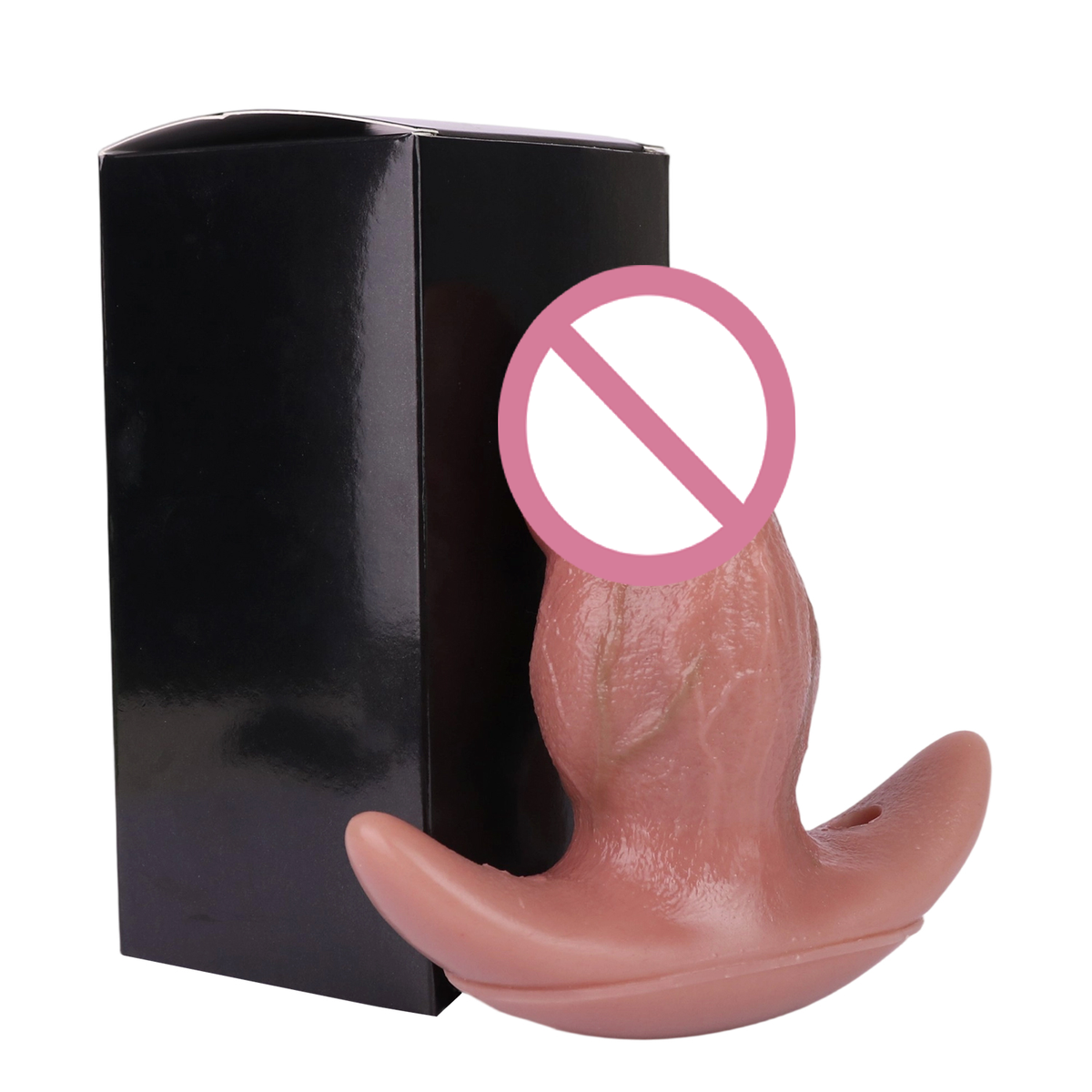 Realistic Dildo Gag with Adjustable Locking Leather Strap