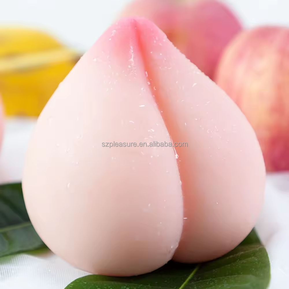 Peach-Shaped Mini Masturbator with Realistic Texture