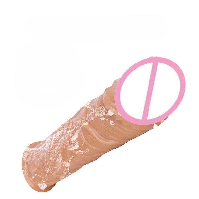 Liquid Silicone Penis Sleeve - G-Point Delay Condom with Clitoral Stimulation - Image 3