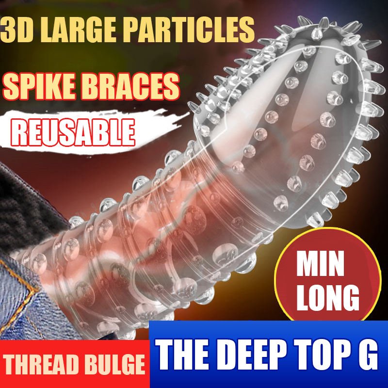 Wolf Teeth Thorns Crystal Condom - Lengthened Thickened Ultrathin Sleeve for Men - Image 3