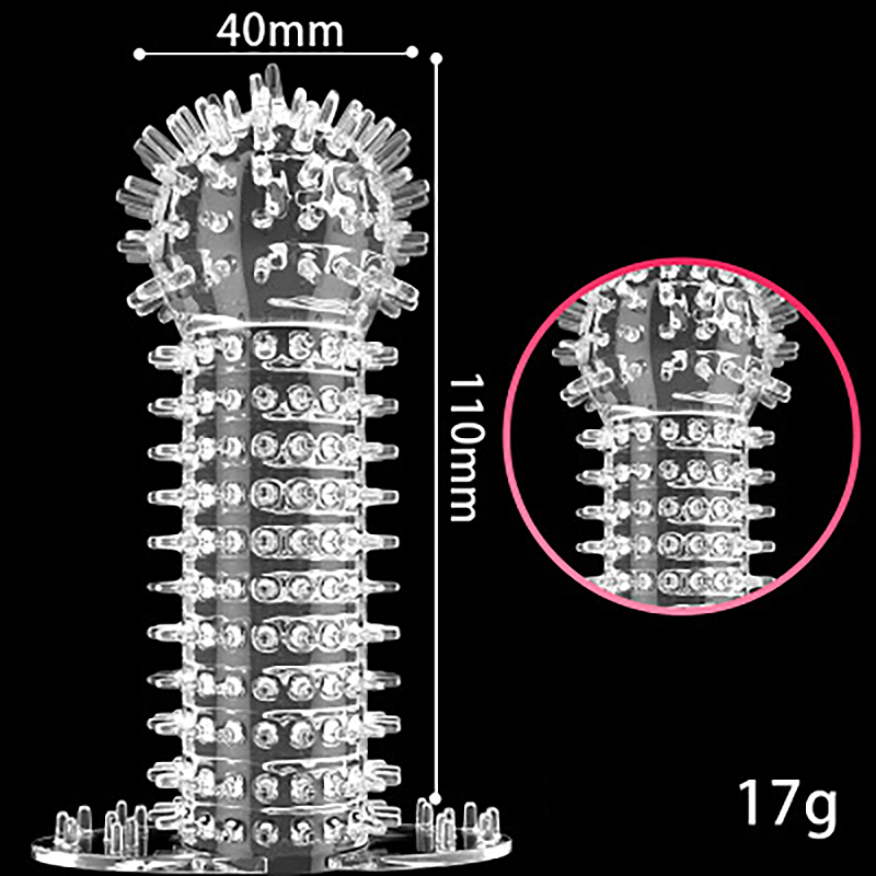14-Type Transparent Crystal Spike Condom Sleeve - Reusable Male Delay Stimulator - Image 19