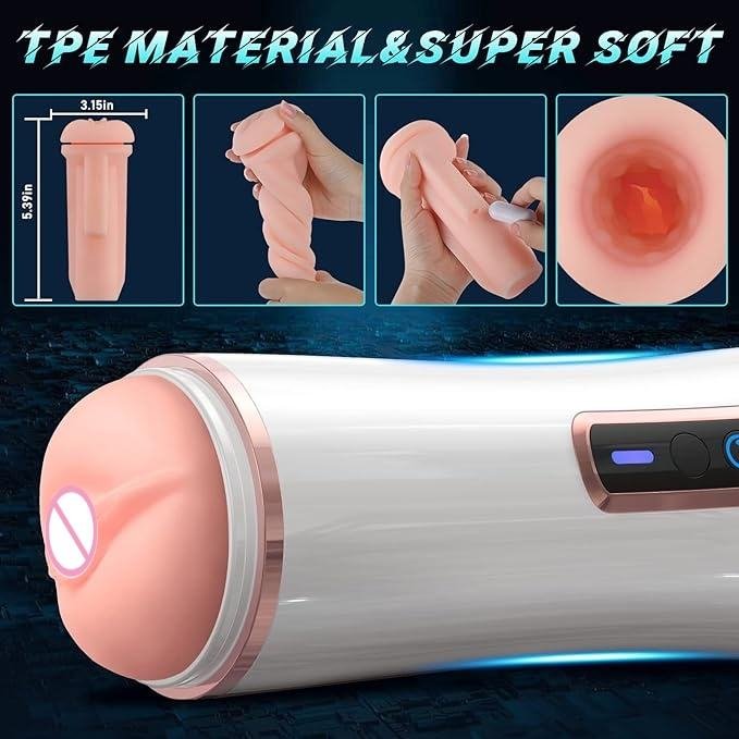 Automatic Vibrating Masturbator Cup with Voice and 10 Modes