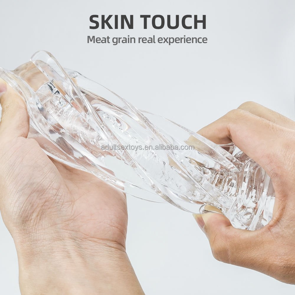 Transparent Textured Pocket Pussy Stroker