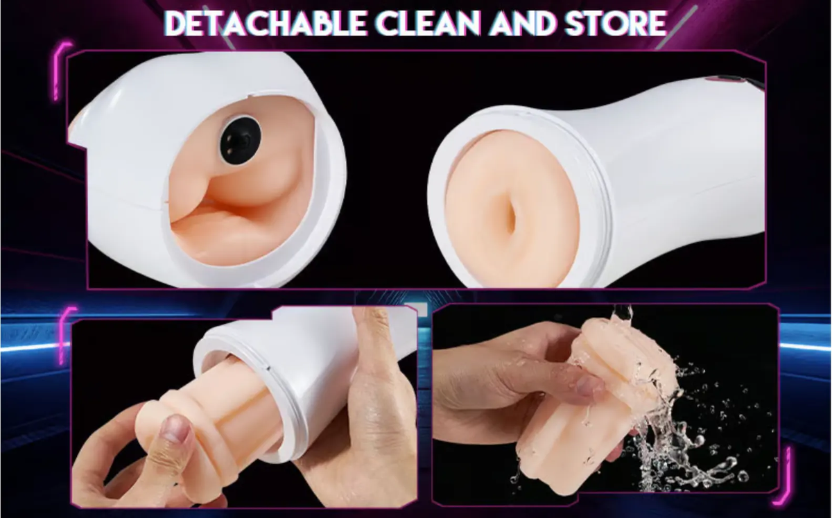 Automatic Two-in-One Heated Masturbator with Breast and Vagina Textures