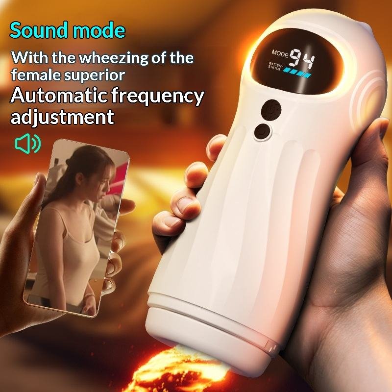 App-Controlled Sucking Vibrating Masturbator with LCD Display
