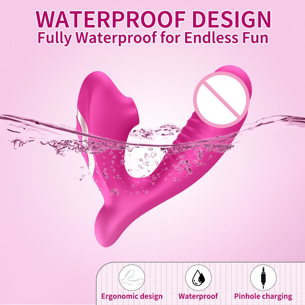 USB Rechargeable Clitoral Sucking G-Spot Vibrator with 10 Frequencies