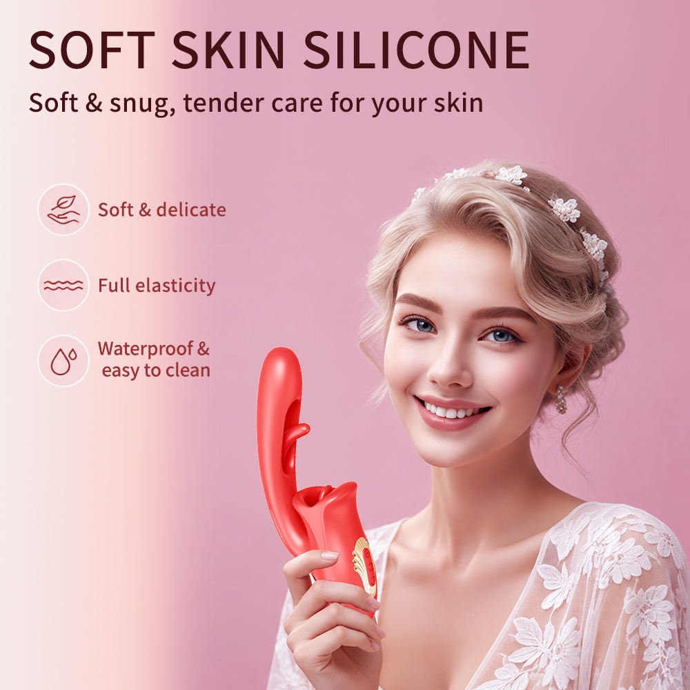 3-in-1 USB Rechargeable Vibrator with Biting, Flapping and Vibration Modes