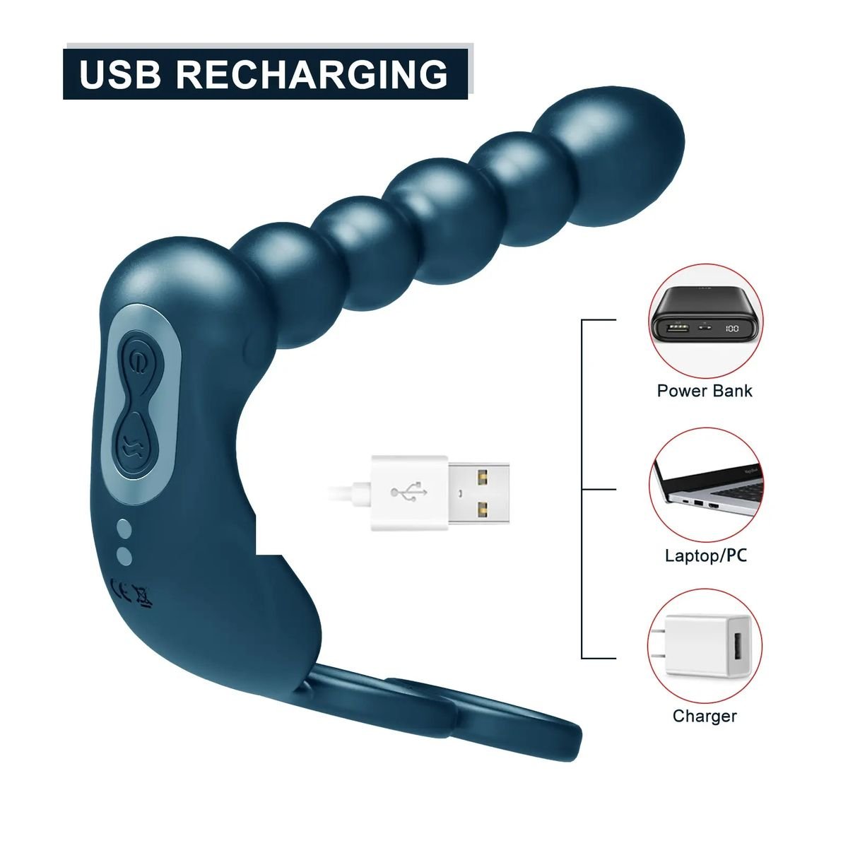 App-Controlled Anal Beads Vibrator