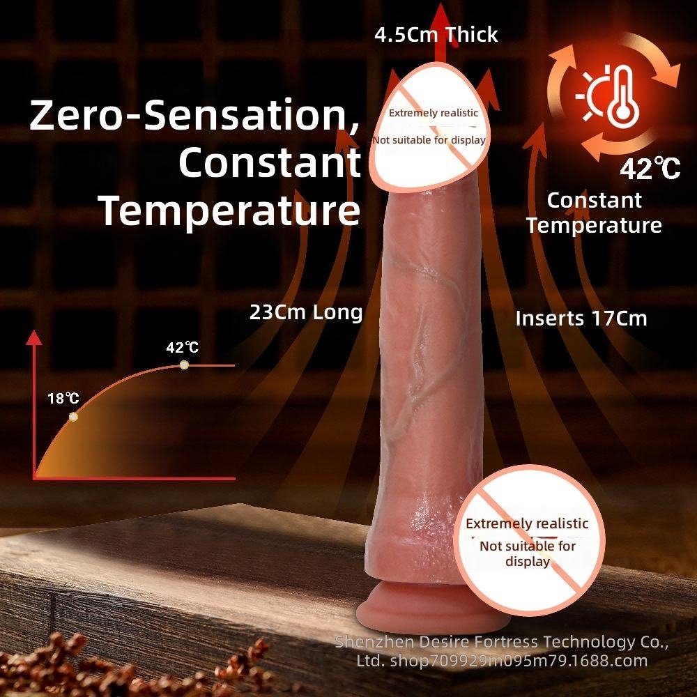Heated Thrusting Vibrating Realistic Dildo for Women