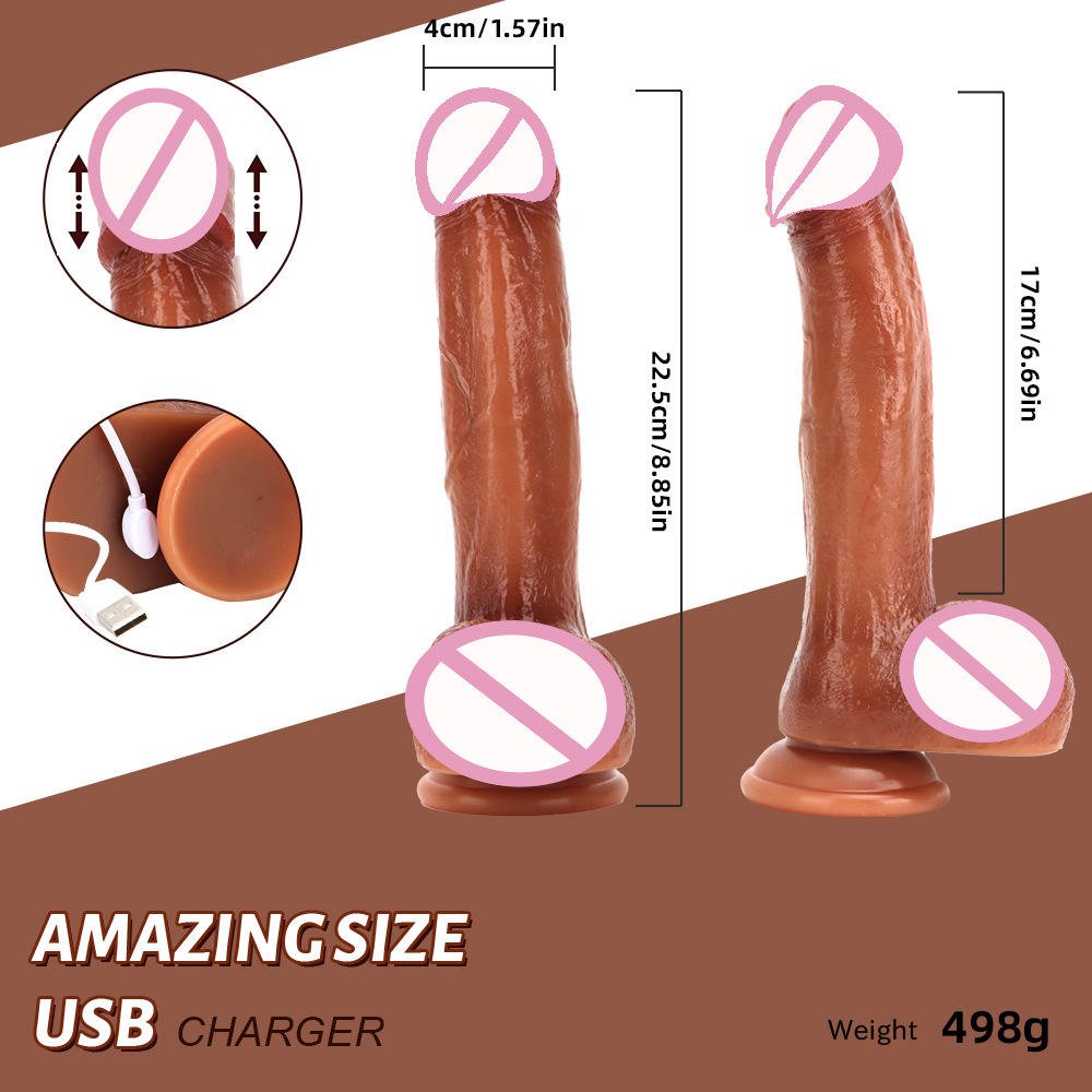 Wireless Remote Control Telescopic Vibrating Dildo