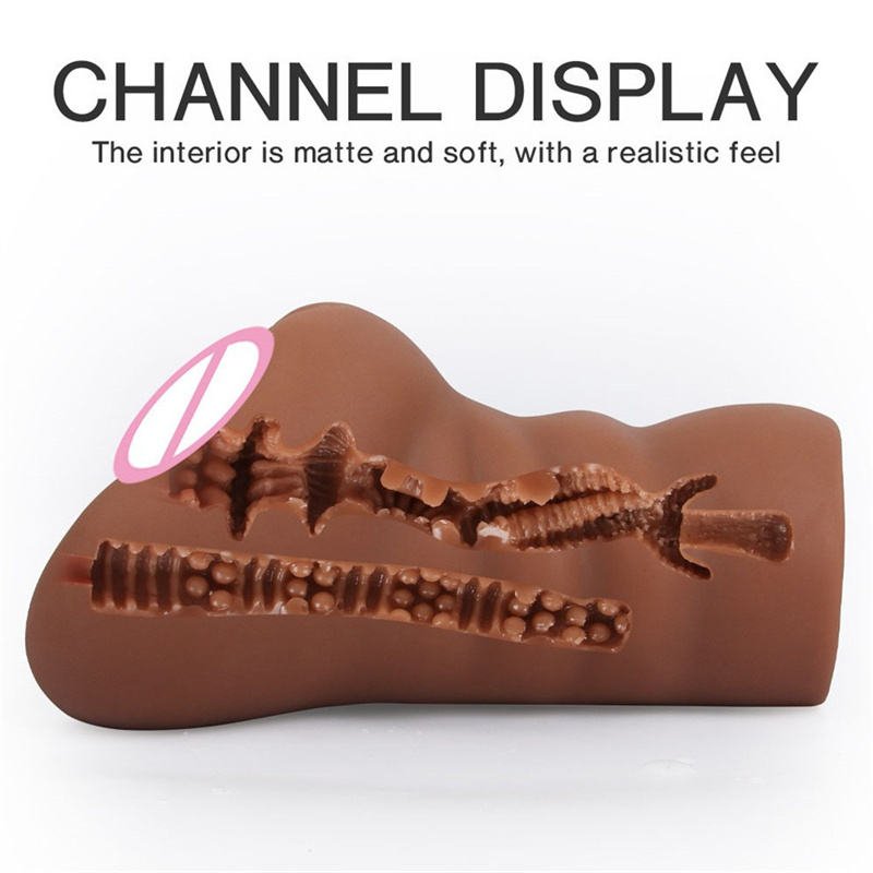 Dual-Channel 3D Textured Masturbator with Realistic Vaginal and Anal Openings
