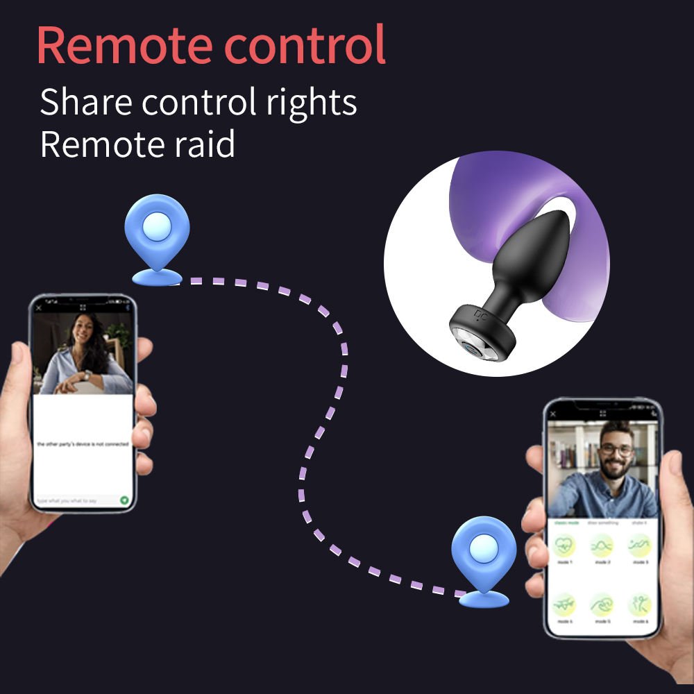App-Controlled Discreet Anal Plug with 9 Modes and Real Touch Feel