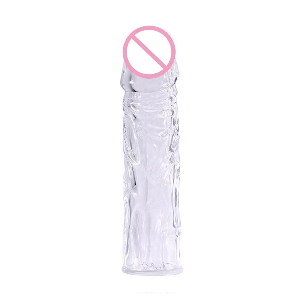 Washable Spike Dot Crystal Silicone Condom - Reusable Clear Sleeve for Men - Image 4