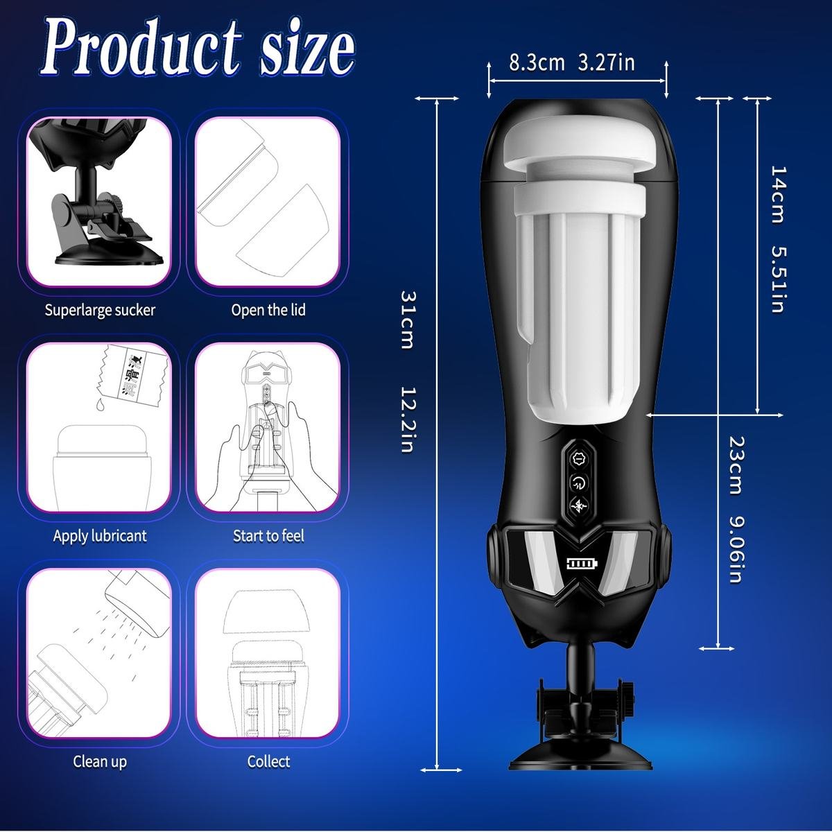 Bluetooth Voice-Controlled Automatic Sucking and Vibrating Masturbator