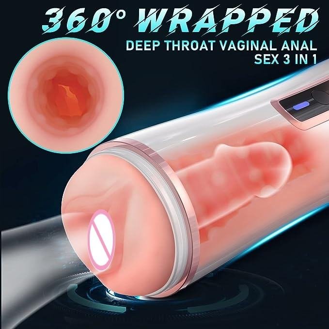 Automatic Vibrating Masturbator Cup with Voice and 10 Modes