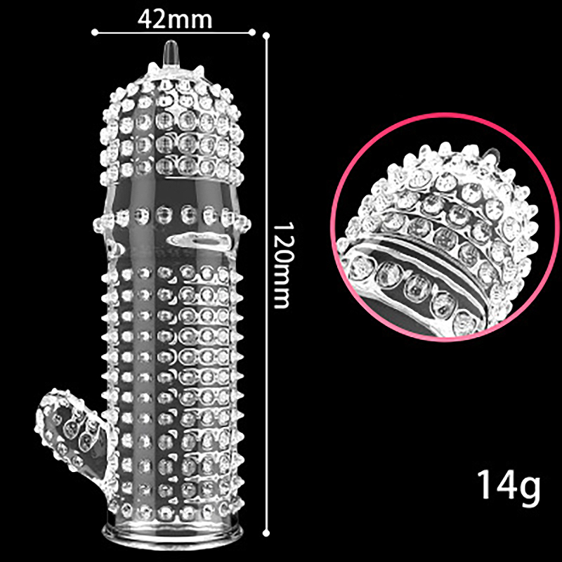 14-Type Transparent Crystal Spike Condom Sleeve - Reusable Male Delay Stimulator - Image 18