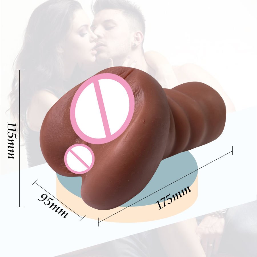 3D Textured Double-Hole Vagina and Anal Stroker