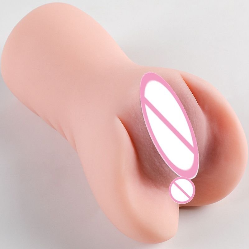 Transparent Dual-Channel Masturbator with Vaginal and Anal Openings