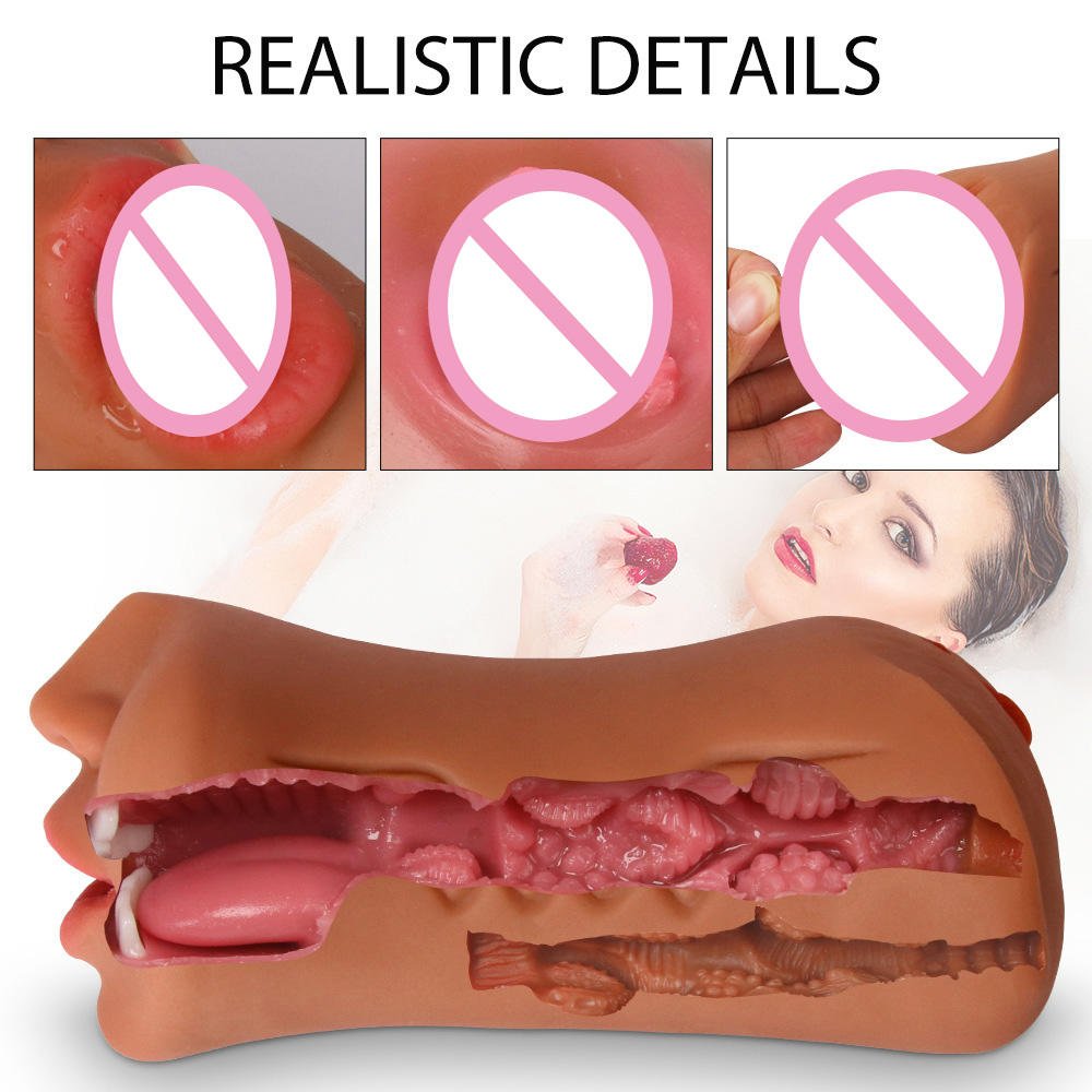 3-in-1 Realistic Pocket Pussy and Oral Masturbator