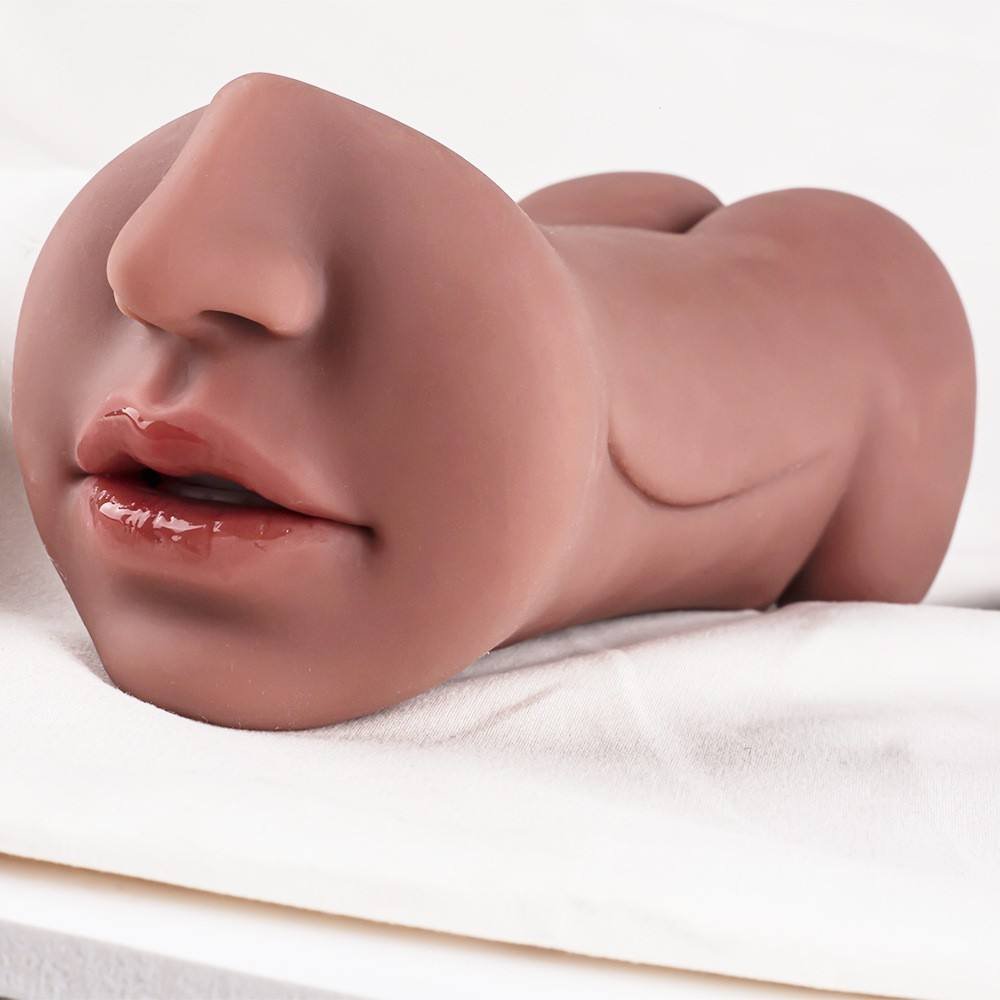 3-in-1 Realistic Double-Headed Masturbator with Deep Throat Texture