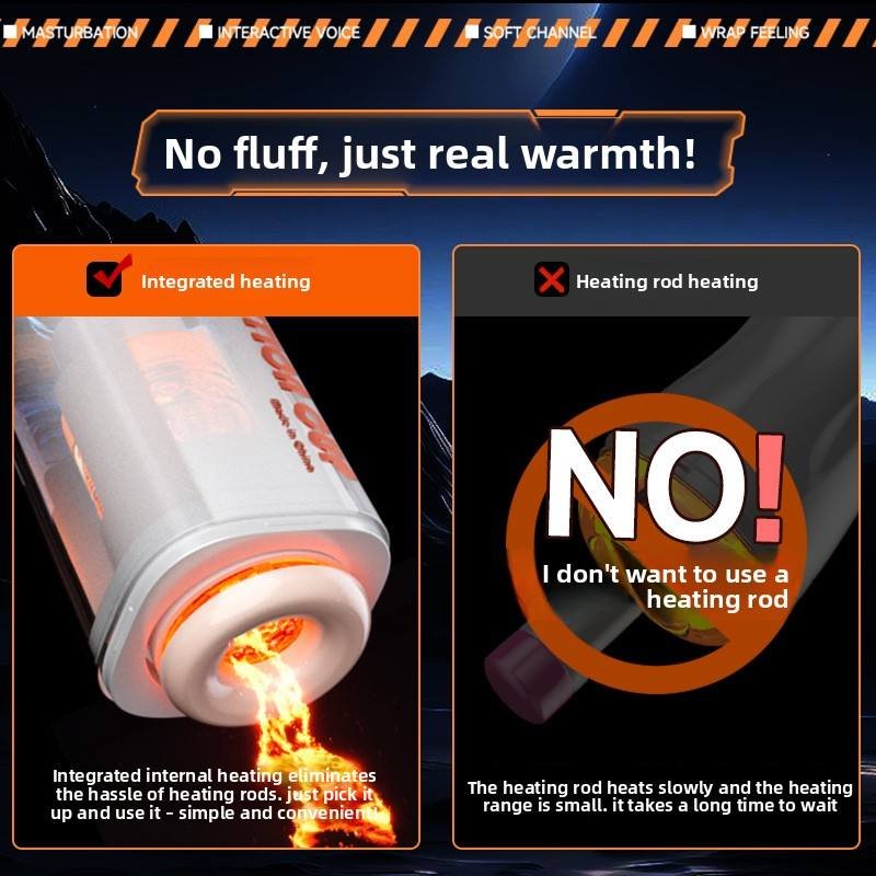Automatic Heating Telescopic Masturbator Cup