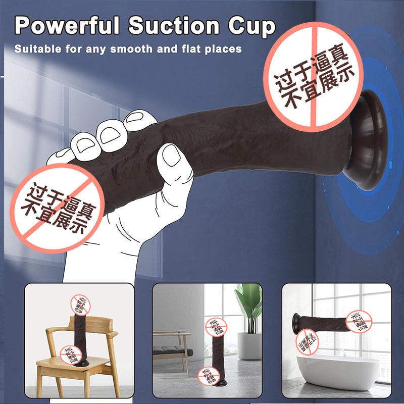 Vibrating Heating Silicone Dildo with Stretching Motion