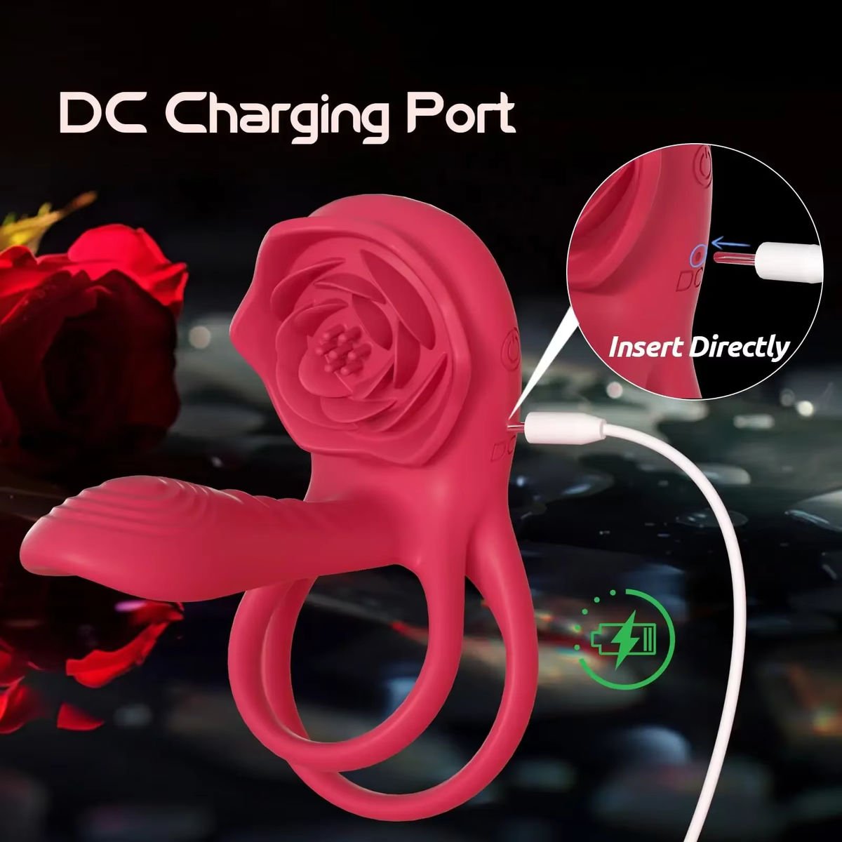 Vibrating Cock Ring with Penis Sleeve and Clitoral Stimulator