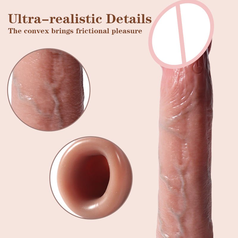 Vibrating Realistic Penis Extension Sleeve with Remote Control
