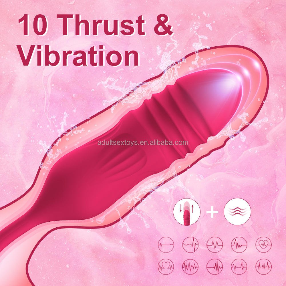 Rose Clitoral Sucking Vibrator with Thrusting Dildo