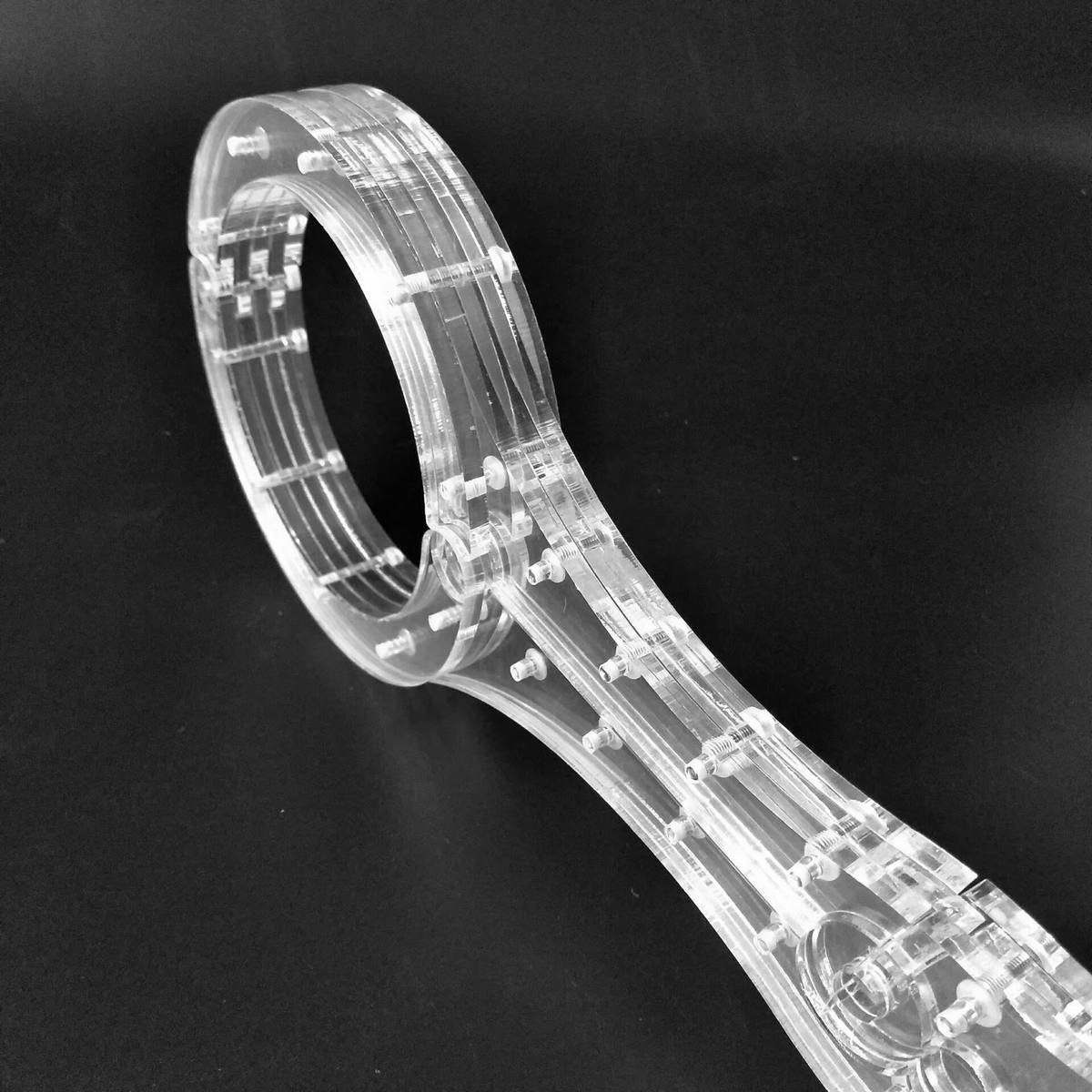 Crystal Clear Bondage Collar and Wrist Handcuffs Set for Couples