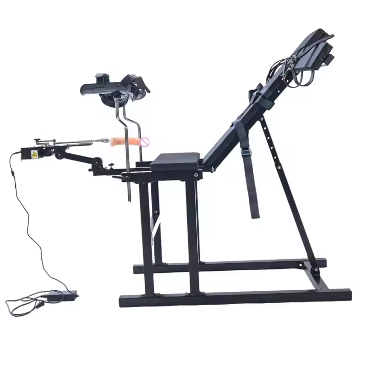 Adjustable BDSM Restraint Chair with Handcuffs for Bondage Play