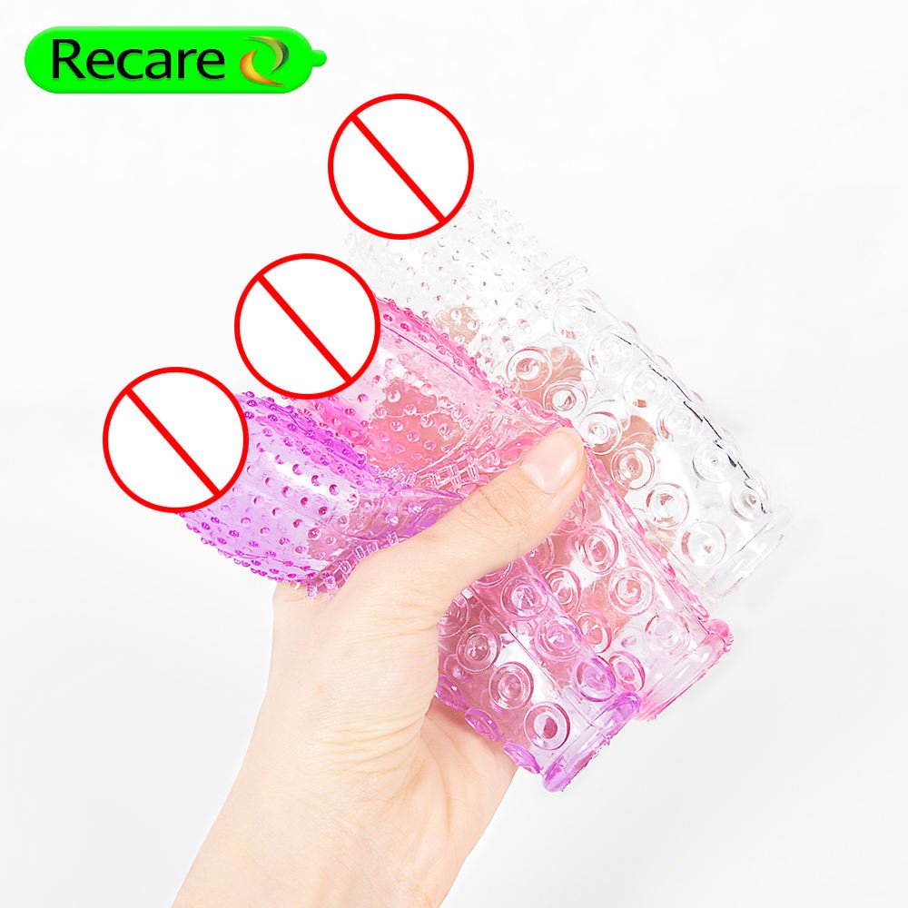 Textured Crystal Condom Sleeve - Beaded & Ridged Reusable Enhancer - Image 5