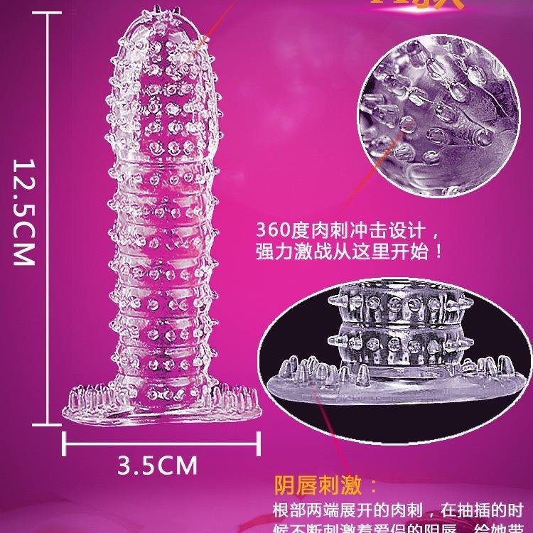 Spiked Wolf-Thorn Textured Condom Sleeve – Ribbed & Dotted for Extreme Stimulation - Image 3