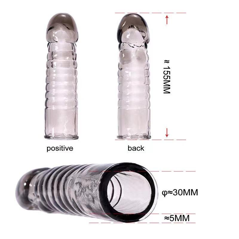Washable Spike Dot Crystal Silicone Condom - Reusable Clear Sleeve for Men - Image 5