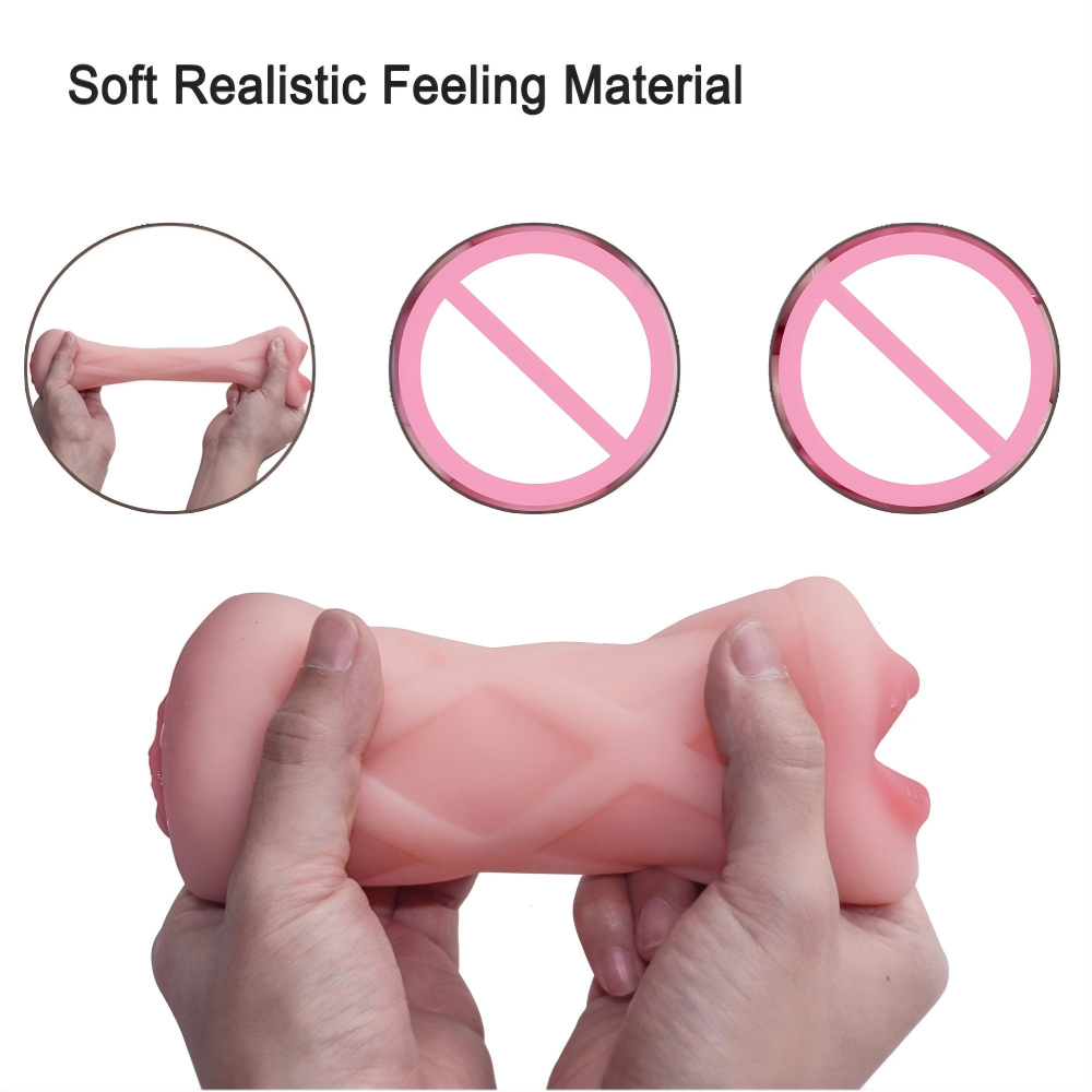 Portable 2 in 1 Pocket Pussies for Men Male Masturbators Realistic Pocket Pussies Cup Masturbator Easy to Clean