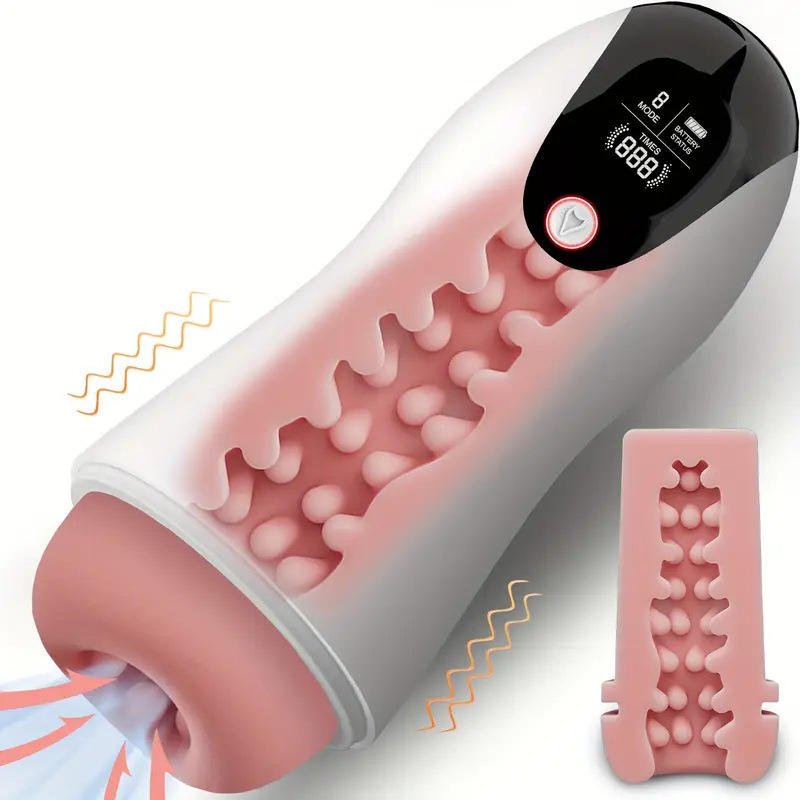 Smart LCD Vibrating Stroker with 8 Modes and Interactive Sound