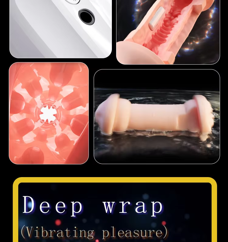 Hot Selling Male Masturbation Toy 2-in-1 Waterproof ABS+TPR Material Realistic Waterproof Male Masturbation Toy