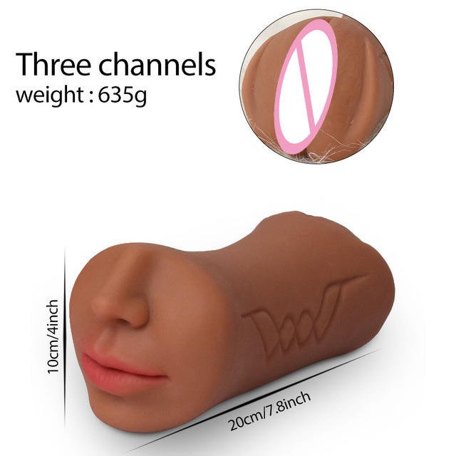 3-in-1 Realistic Pocket Pussy and Oral Masturbator