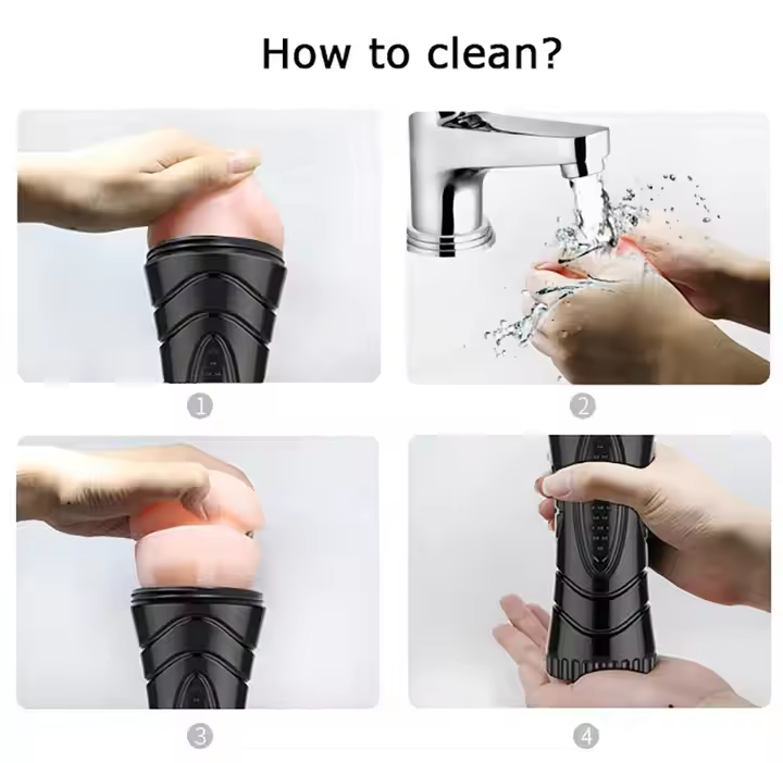 Battery-Powered Vibrating Masturbator with 7 Rotational Modes
