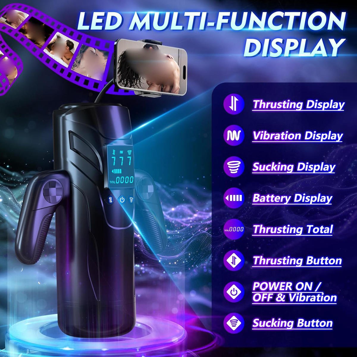 Electric Handle Airplane Cup with Digital Display