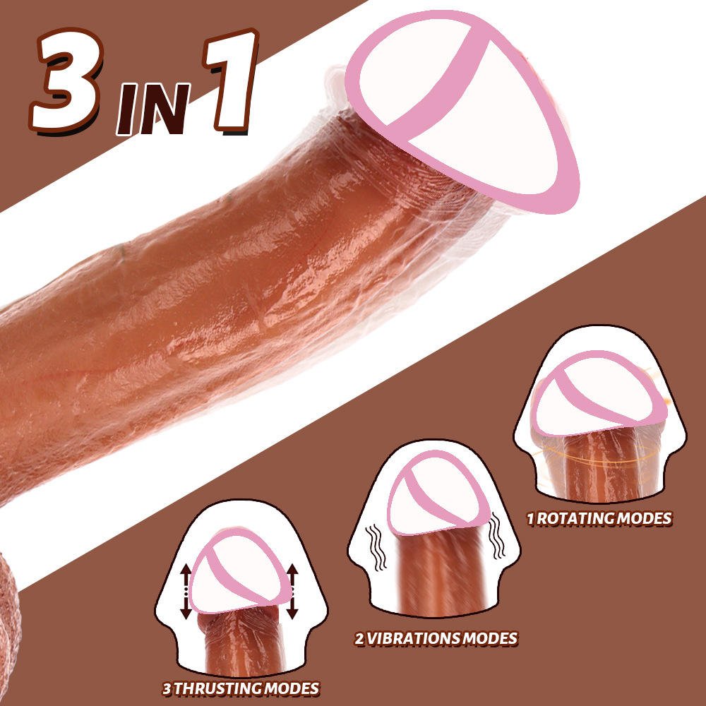 Wireless Remote Control Telescopic Vibrating Dildo