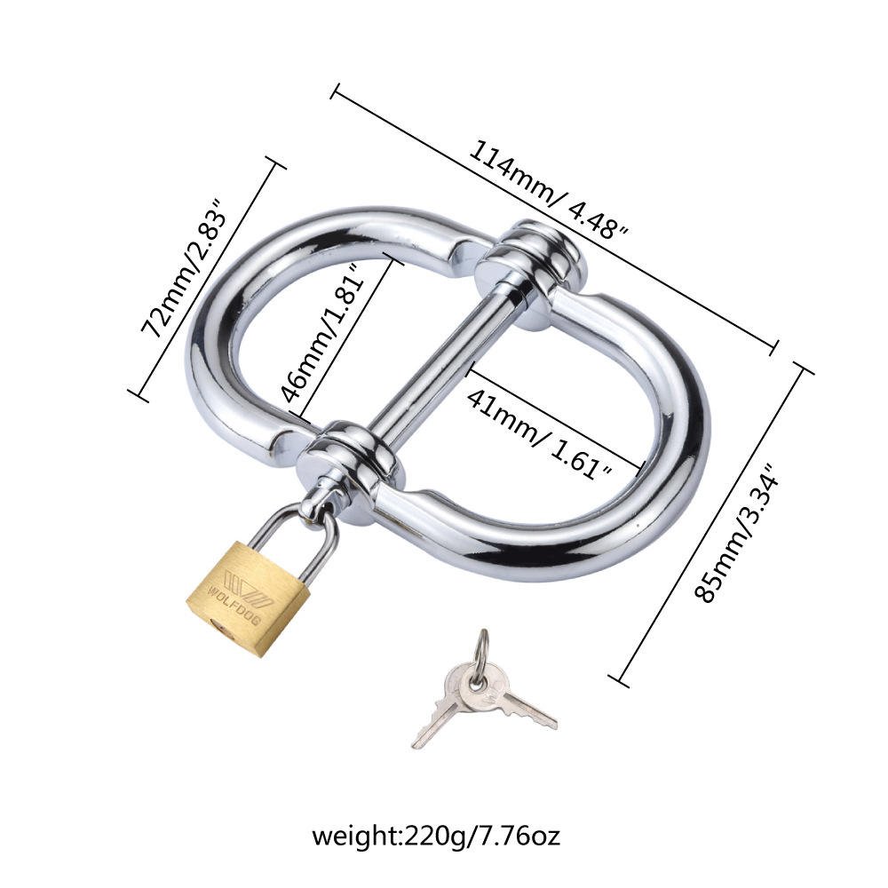 Stainless Steel Metal Shackles for Bondage Play
