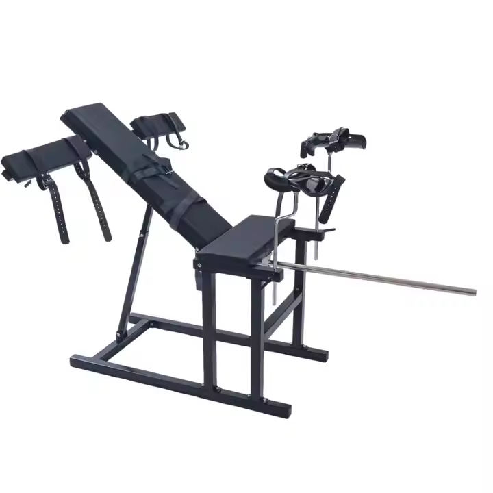 Adjustable BDSM Restraint Chair with Handcuffs for Bondage Play