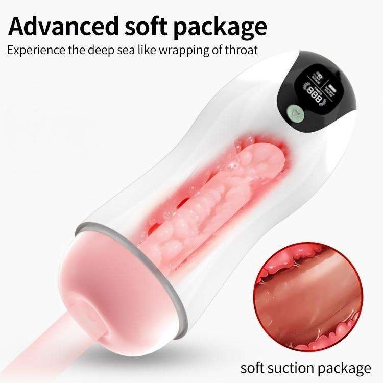 Smart LCD Vibrating Stroker with 8 Modes and Interactive Sound