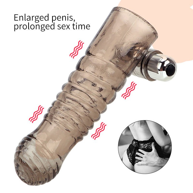 Vibrating Penis Condom with Clitoral Stimulator - Reusable Delay Sleeve for Men - Image 6