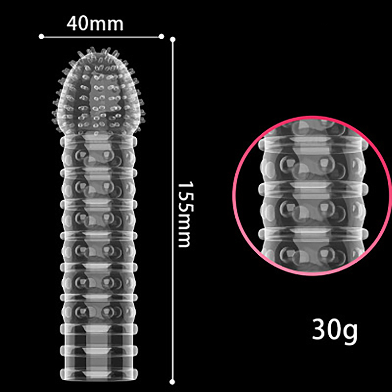 14-Type Transparent Crystal Spike Condom Sleeve - Reusable Male Delay Stimulator - Image 16