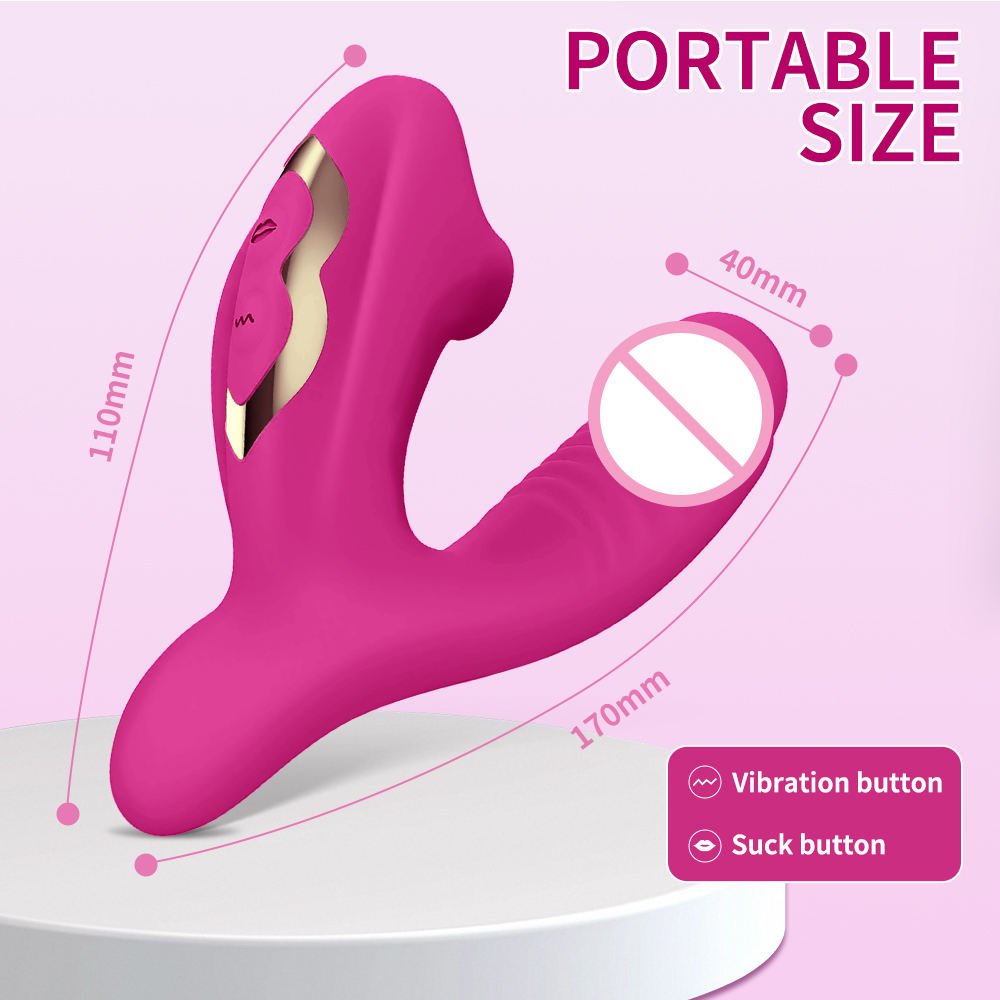 USB Rechargeable Clitoral Sucking G-Spot Vibrator with 10 Frequencies