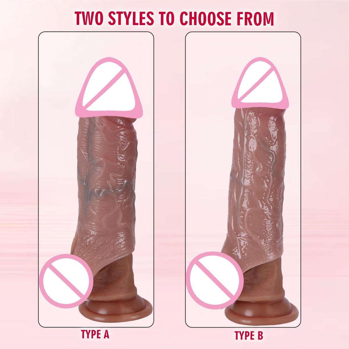 Realistic Liquid Silicone Vibrating Dildo for Women